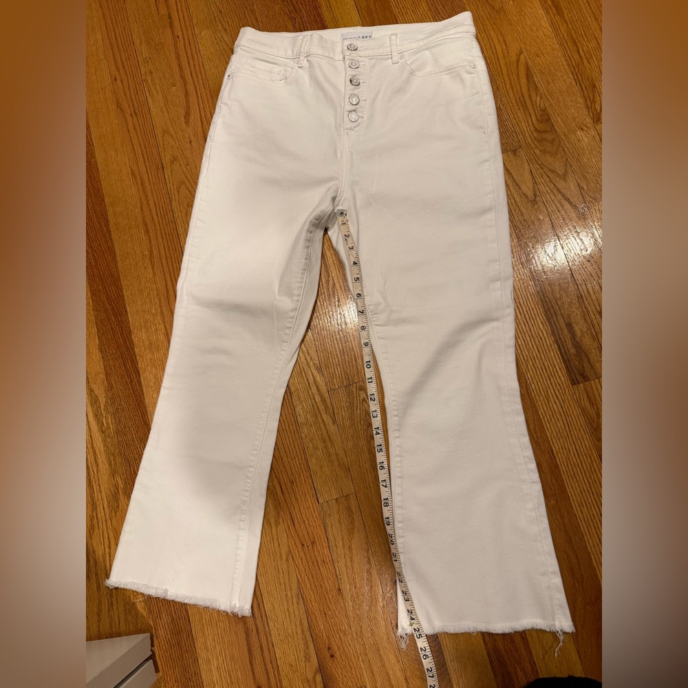 LOFT The Kick Crop Classic White Women's Jeans - Picture 7 of 7